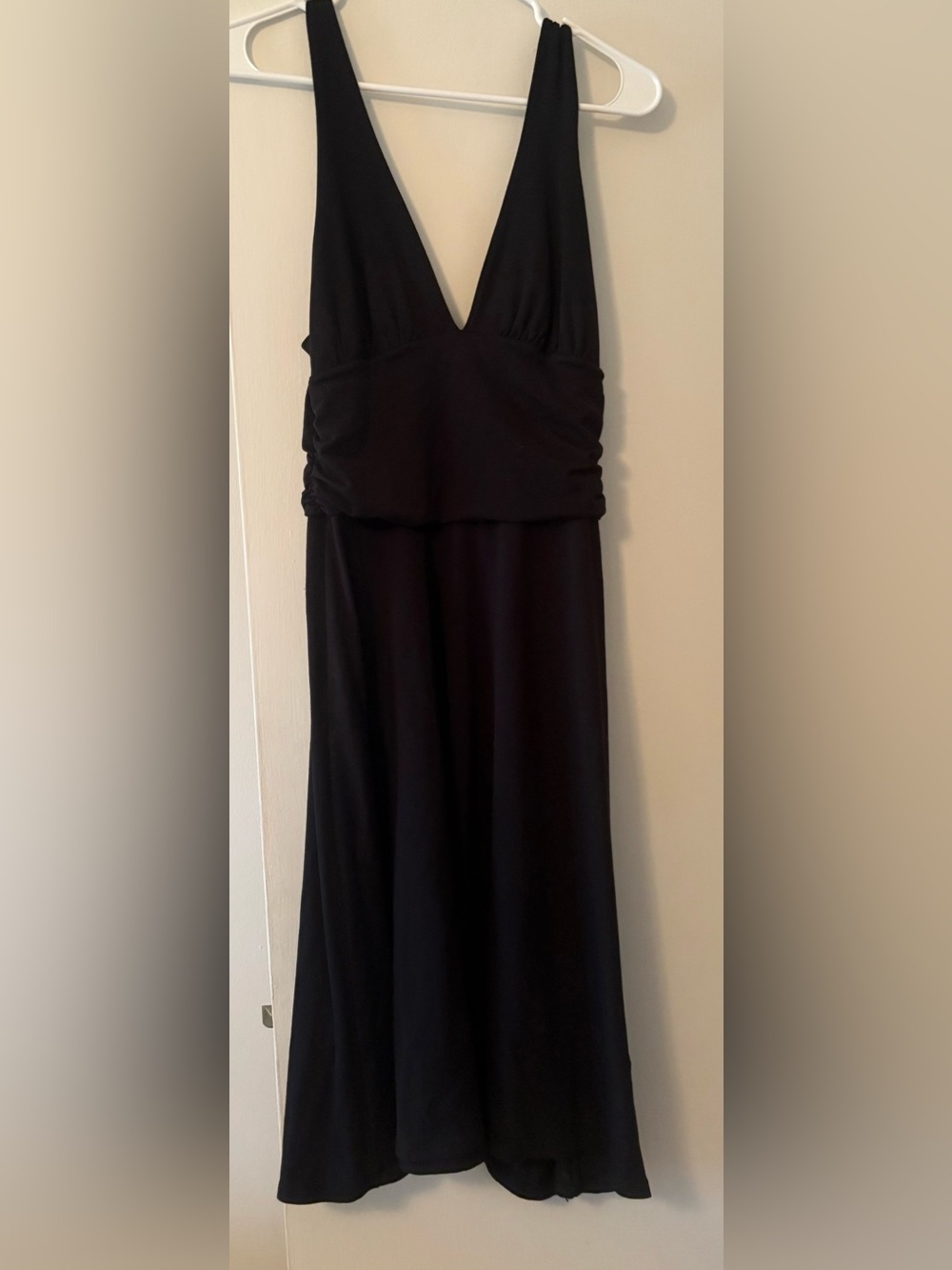 Susana Monaco Black Deep V Maxi Dress